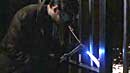 Wes welds the bars
